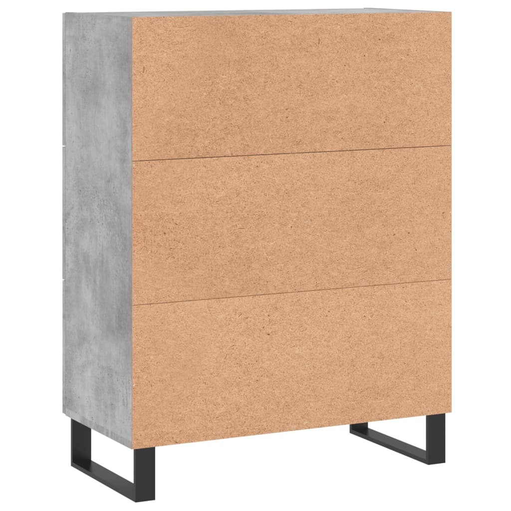 Concrete gray sideboard 69.5x34x90 cm engineered wood