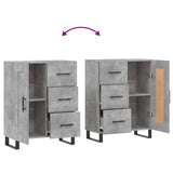 Concrete gray sideboard 69.5x34x90 cm engineered wood