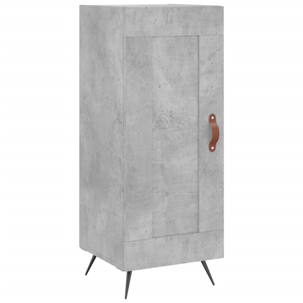 Buffet Gris béton 34,5x34x90 cm Bois d'ingénierie