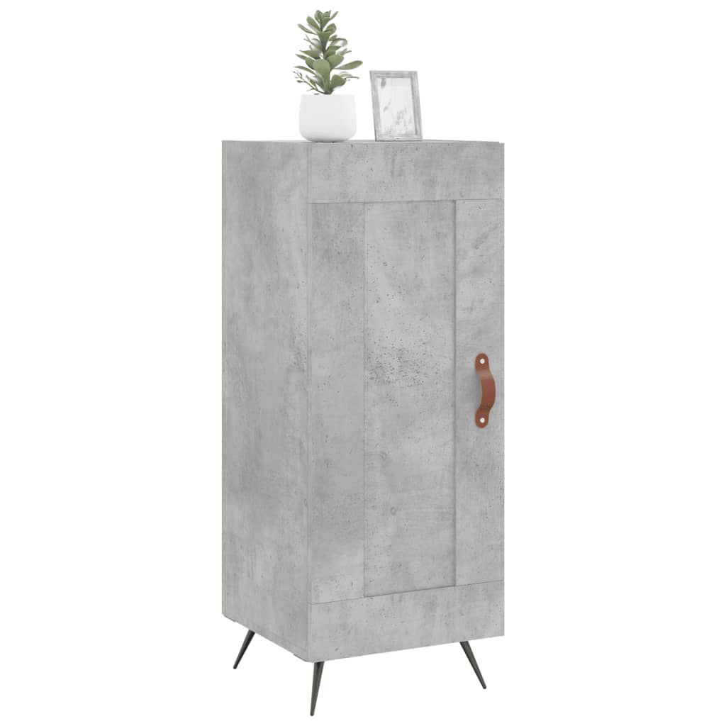 Buffet Gris béton 34,5x34x90 cm Bois d'ingénierie