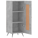 Buffet Gris béton 34,5x34x90 cm Bois d'ingénierie