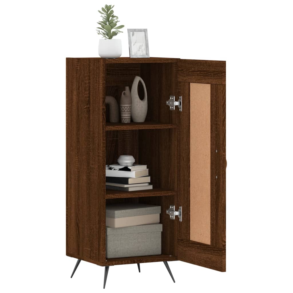 Buffet Chêne marron 34,5x34x90 cm Bois d'ingénierie