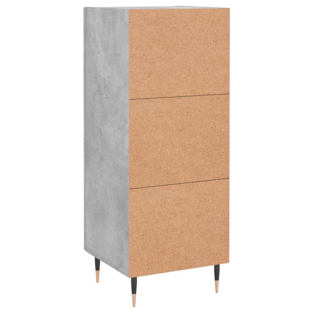 Buffet Gris béton 34,5x34x90 cm Bois d'ingénierie