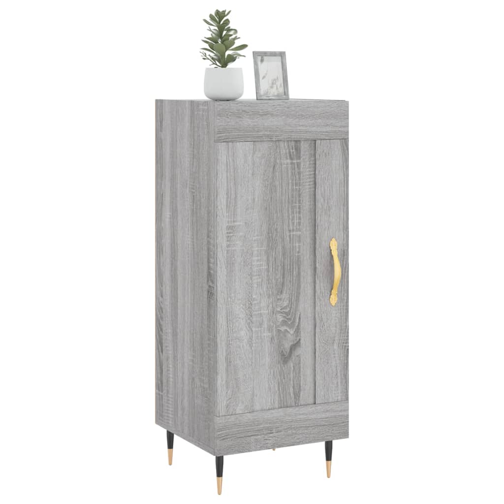 Sonoma graues Sideboard 34,5x34x90 cm Holzwerkstoff