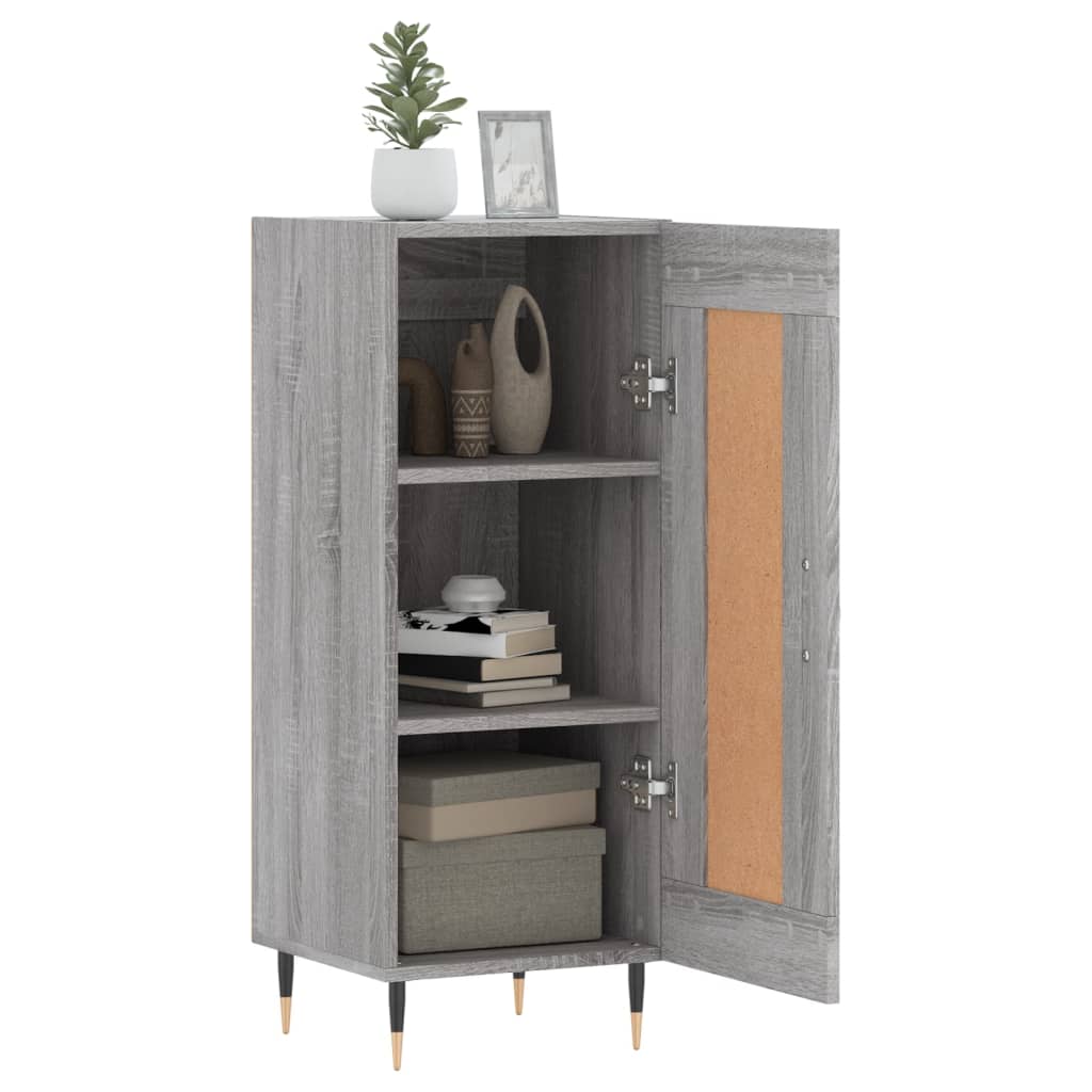 Sonoma gray sideboard 34.5x34x90 cm Engineered wood