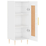 Buffet Blanc brillant 34,5x34x90 cm Bois d'ingénierie