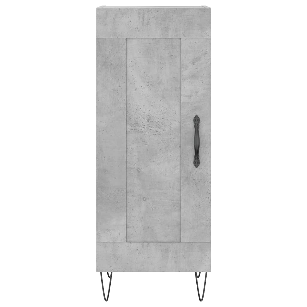 Buffet Gris béton 34,5x34x90 cm Bois d'ingénierie