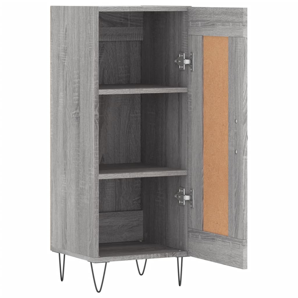 Buffet Sonoma gris 34,5x34x90 cm Bois d'ingénierie