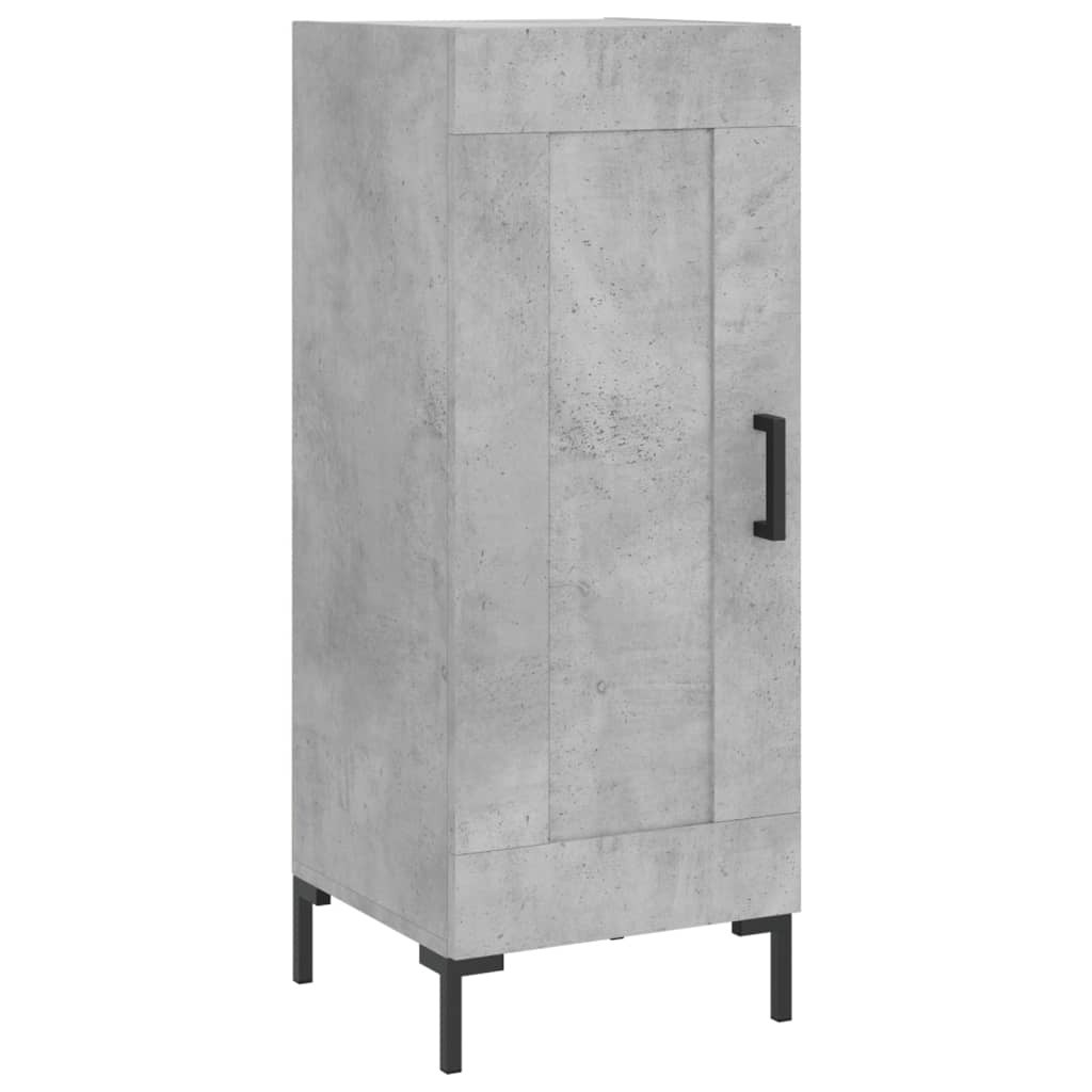 Buffet Gris béton 34,5x34x90 cm Bois d'ingénierie