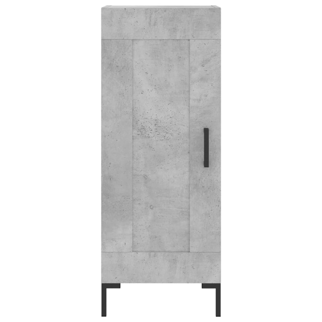 Buffet Gris béton 34,5x34x90 cm Bois d'ingénierie