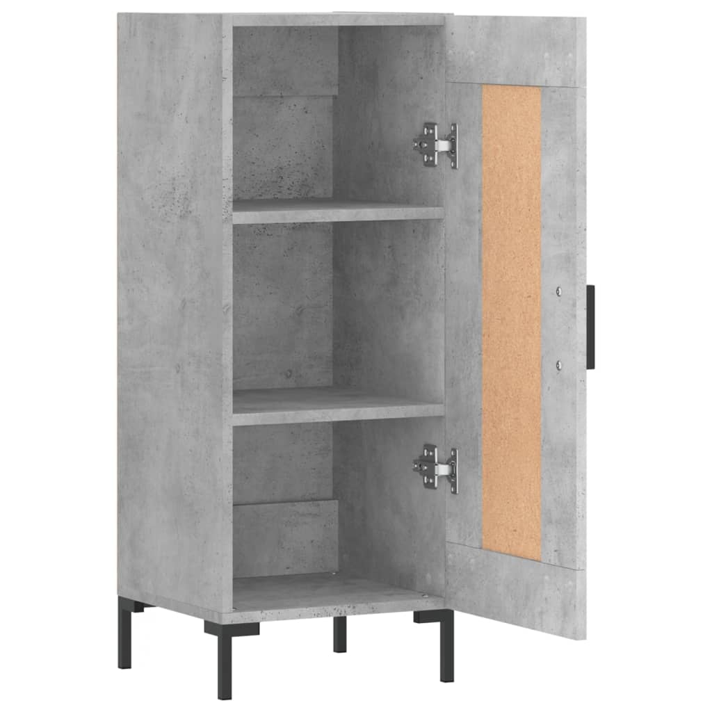 Buffet Gris béton 34,5x34x90 cm Bois d'ingénierie