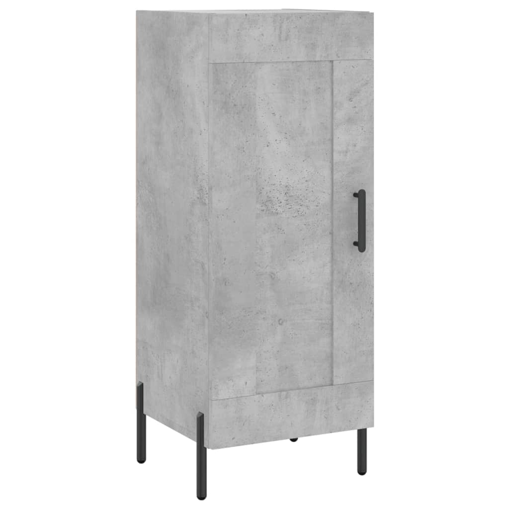 Buffet Gris béton 34,5x34x90 cm Bois d'ingénierie