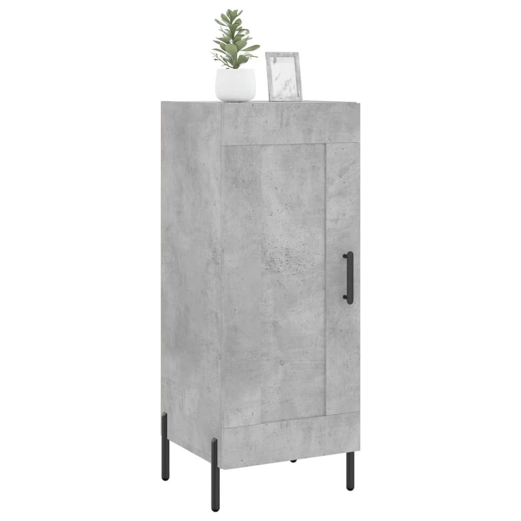 Buffet Gris béton 34,5x34x90 cm Bois d'ingénierie