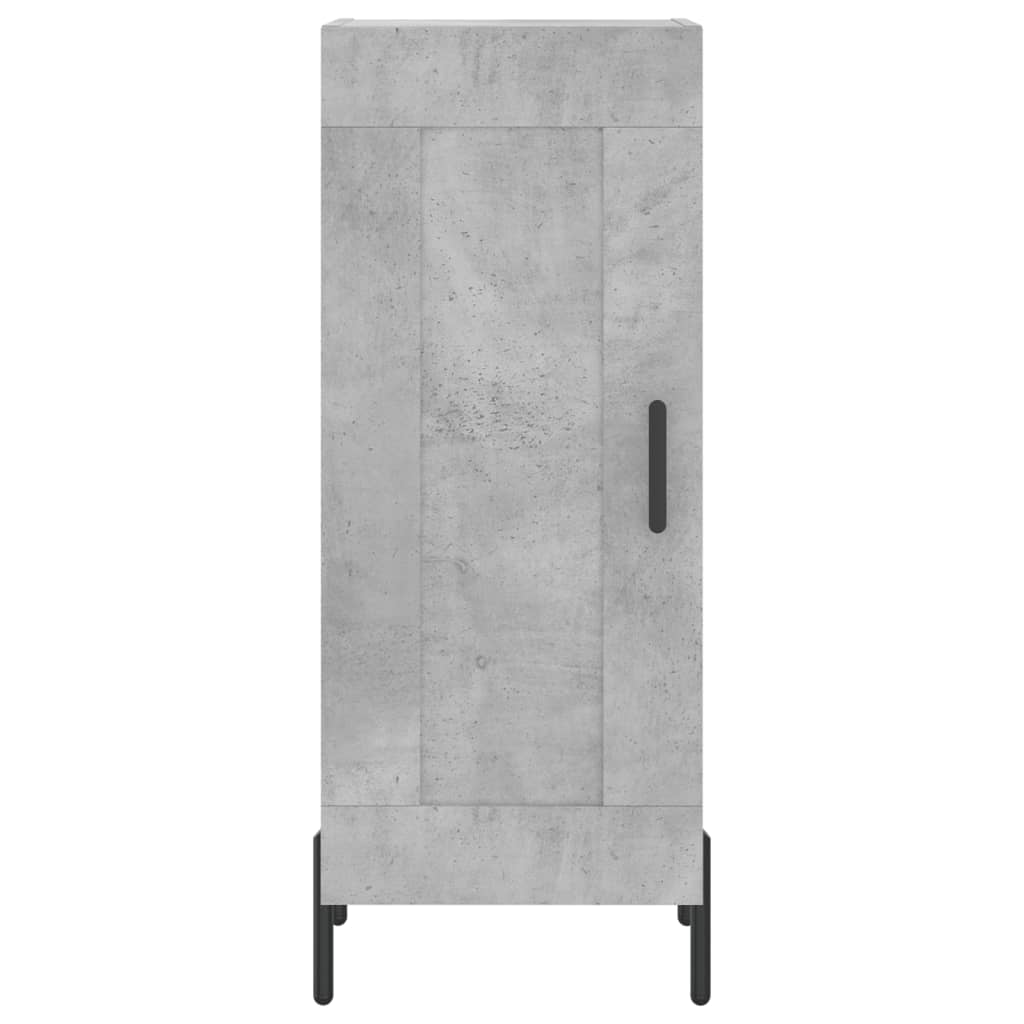 Buffet Gris béton 34,5x34x90 cm Bois d'ingénierie