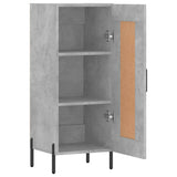 Buffet Gris béton 34,5x34x90 cm Bois d'ingénierie