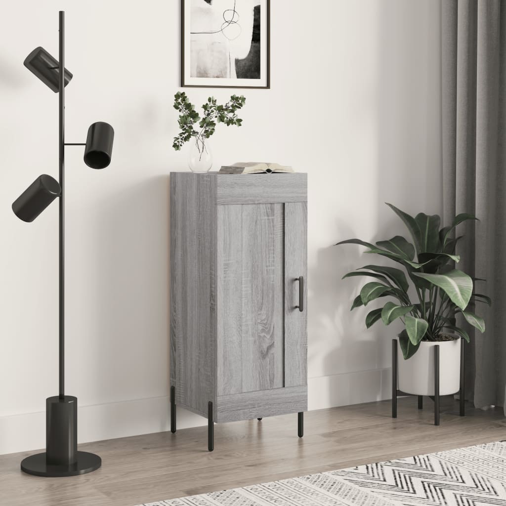 Sonoma gray sideboard 34.5x34x90 cm Engineered wood