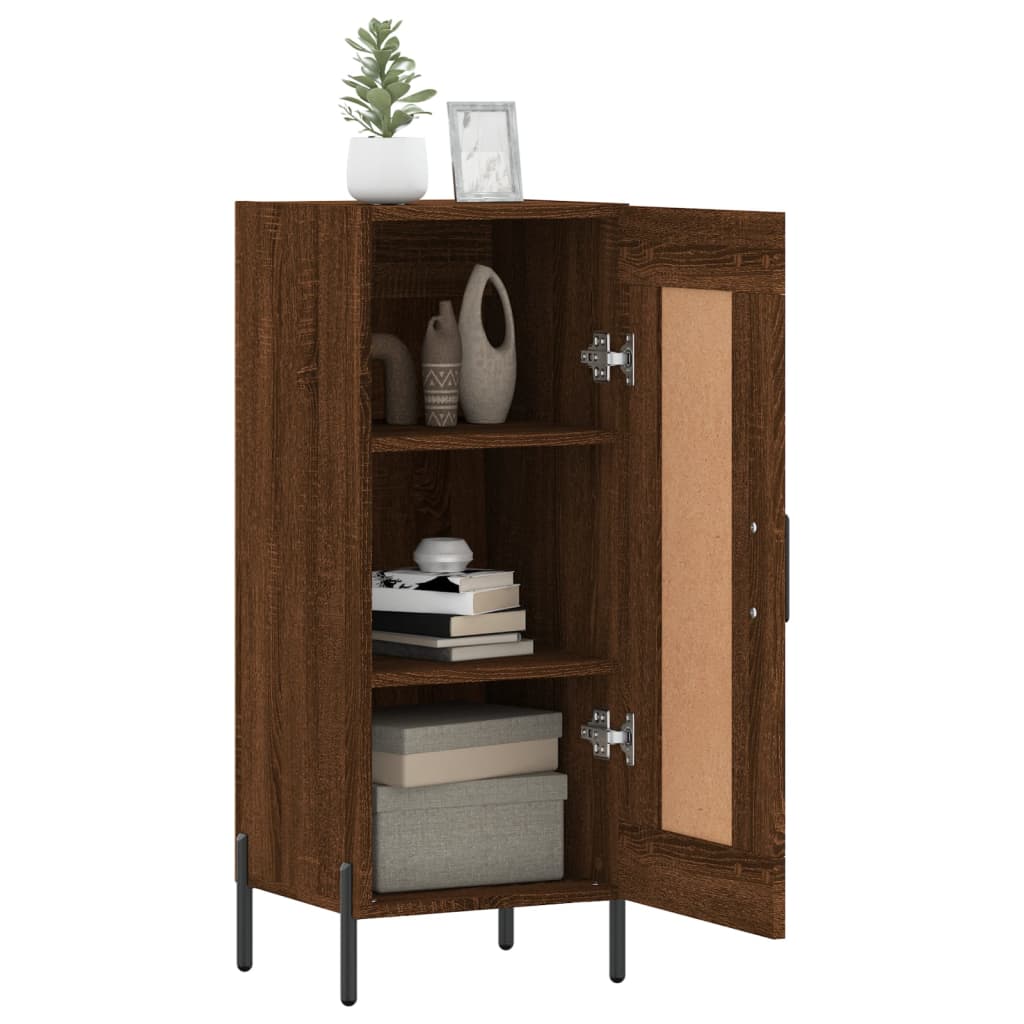 Buffet Chêne marron 34,5x34x90 cm Bois d'ingénierie