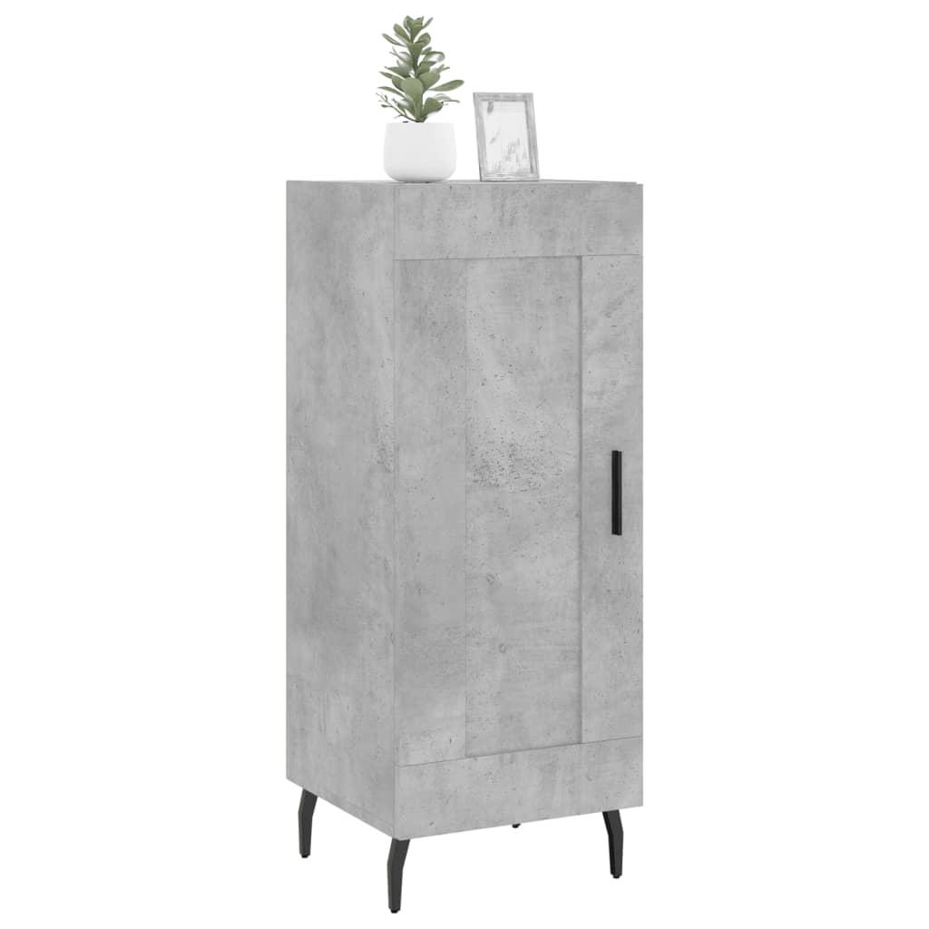 Buffet Gris béton 34,5x34x90 cm Bois d'ingénierie