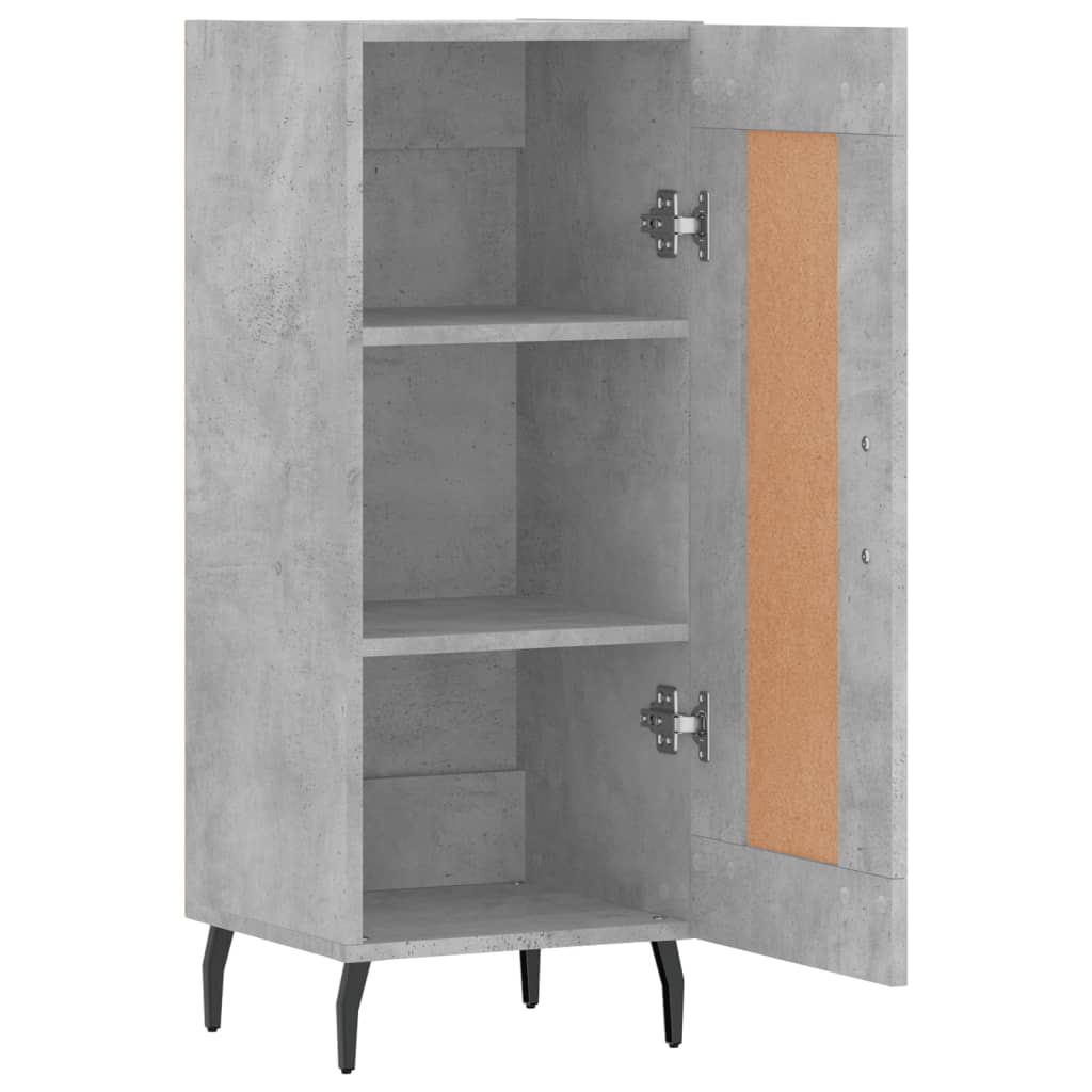 Buffet Gris béton 34,5x34x90 cm Bois d'ingénierie