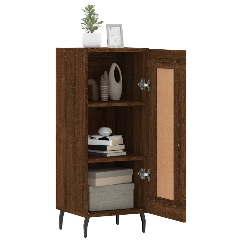 Buffet Chêne marron 34,5x34x90 cm Bois d'ingénierie