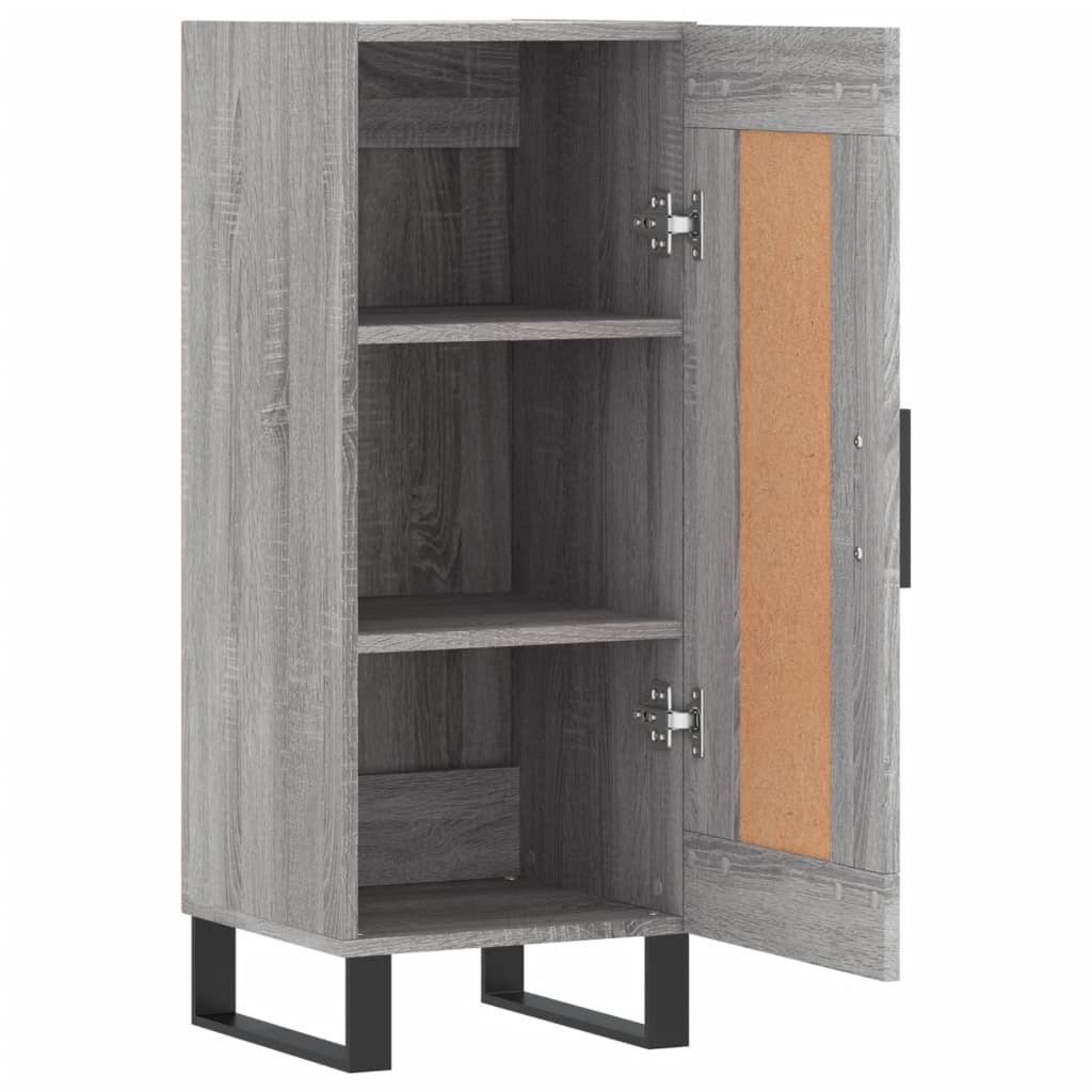 Sonoma graues Sideboard 34,5x34x90 cm Holzwerkstoff