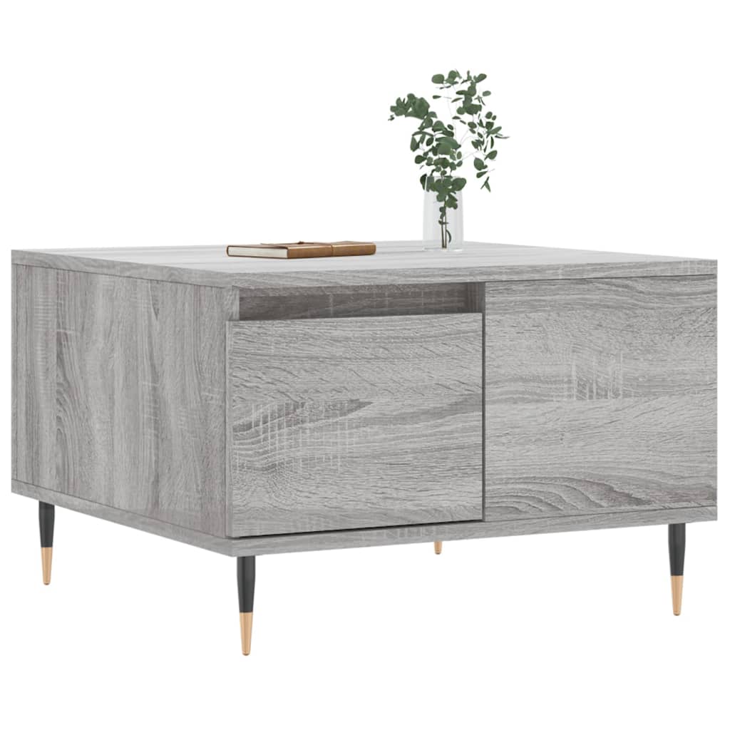 Sonoma grauer Couchtisch 55x55x36,5 cm, Holzwerkstoff