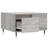 Sonoma grauer Couchtisch 55x55x36,5 cm, Holzwerkstoff