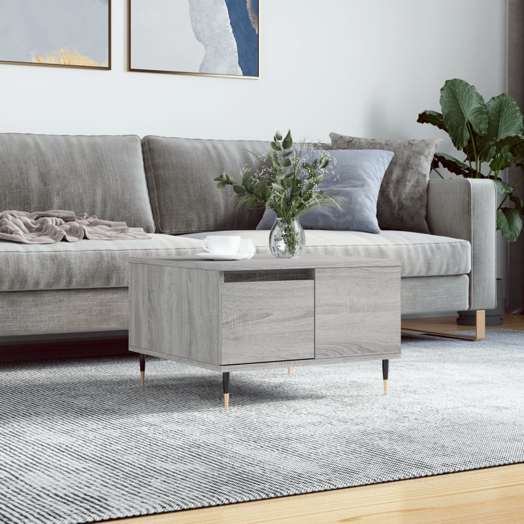 Sonoma coffee table gray 55x55x36.5 cm engineered wood