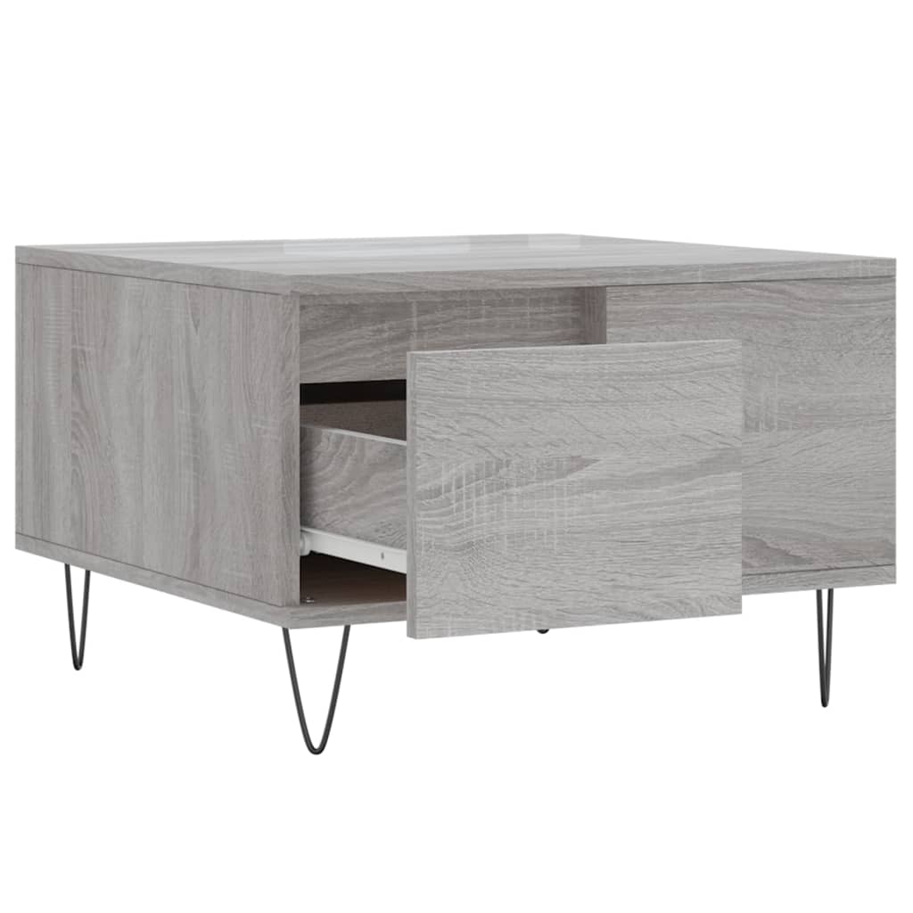 Sonoma coffee table gray 55x55x36.5 cm engineered wood