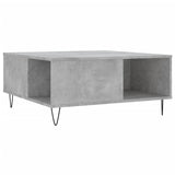 Table basse gris béton 80x80x36,5 cm bois d'ingénierie