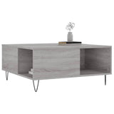 Sonoma grauer Couchtisch 80x80x36,5 cm, Holzwerkstoff