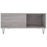 Sonoma grauer Couchtisch 80x80x36,5 cm, Holzwerkstoff