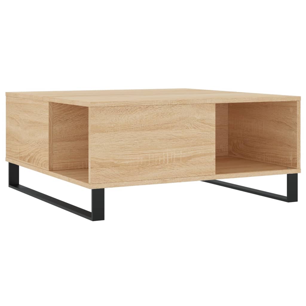 Table basse chêne sonoma 80x80x36,5 cm bois d'ingénierie