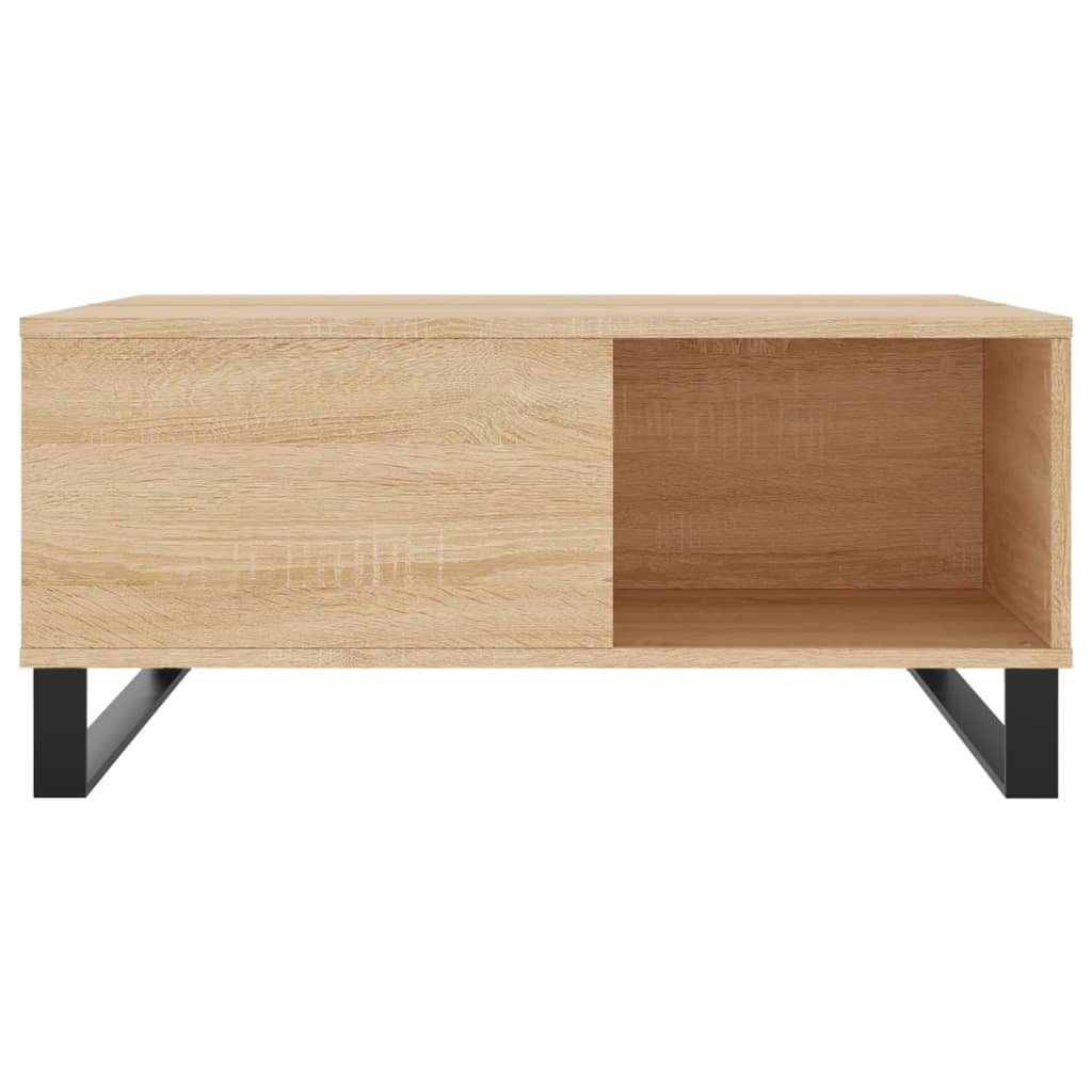 Table basse chêne sonoma 80x80x36,5 cm bois d'ingénierie