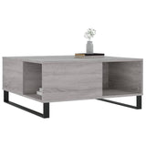 Sonoma grauer Couchtisch 80x80x36,5 cm, Holzwerkstoff