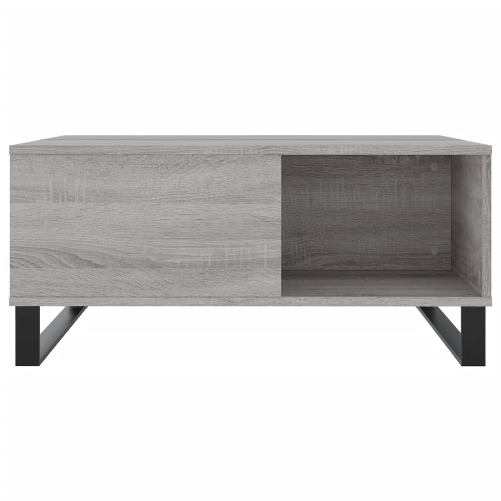 Sonoma grauer Couchtisch 80x80x36,5 cm, Holzwerkstoff