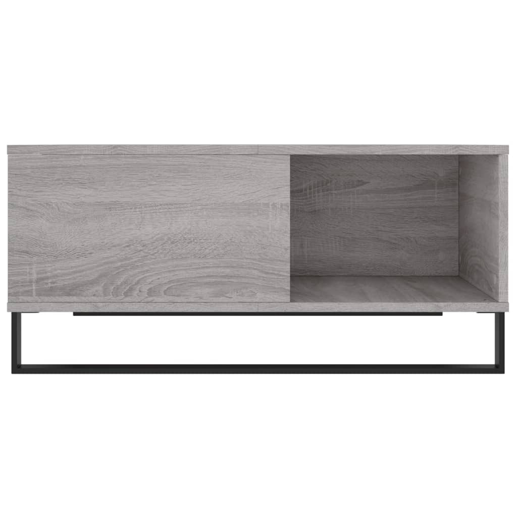 Sonoma grauer Couchtisch 80x80x36,5 cm, Holzwerkstoff