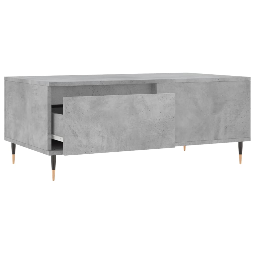 Table basse Gris béton 90x50x36,5 cm Bois d'ingénierie