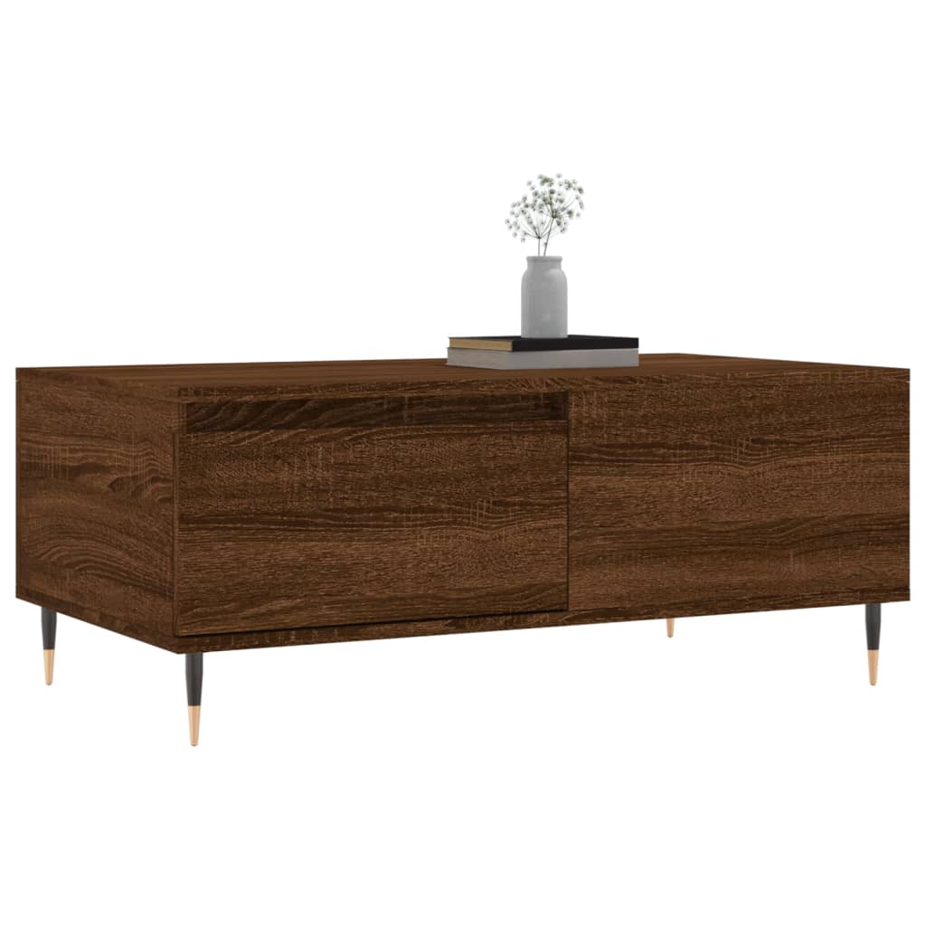 Table basse Chêne marron 90x50x36,5 cm Bois d'ingénierie