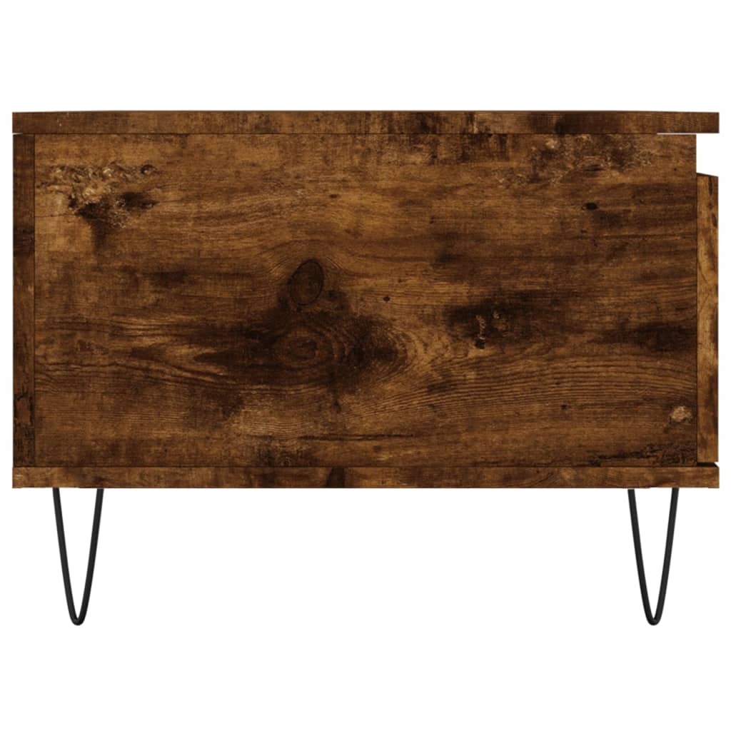 Table basse Chêne fumé 90x50x36,5 cm Bois d'ingénierie