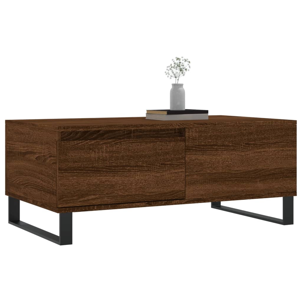 Table basse Chêne marron 90x50x36,5 cm Bois d'ingénierie