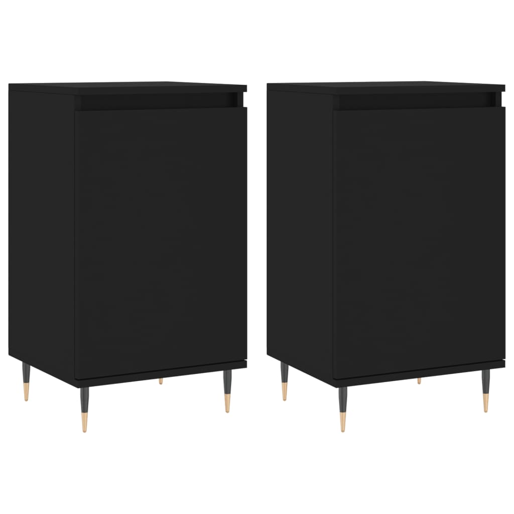 Sideboards 2 Stück schwarz 40x35x70 cm Holzwerkstoff