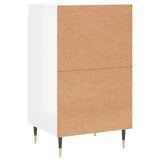 Buffets 2 pcs blanc brillant 40x35x70 cm bois d'ingénierie