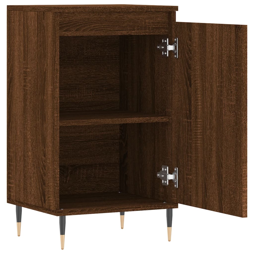 Buffet chêne marron 40x35x70 cm bois d'ingénierie