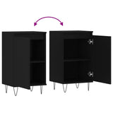 Buffets 2 pcs noir 40x35x70 cm bois d’ingénierie