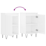 Buffets 2 pcs blanc brillant 40x35x70 cm bois d'ingénierie