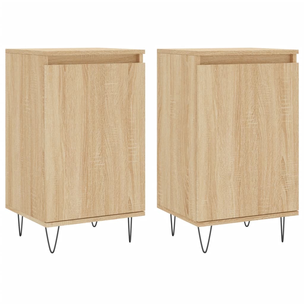 Buffets 2 pcs chêne sonoma 40x35x70 cm bois d'ingénierie