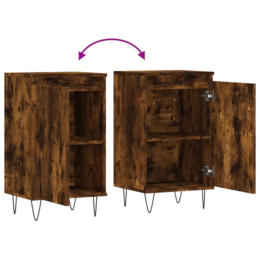 Sideboard aus geräucherter Eiche, 40 x 35 x 70 cm, Holzwerkstoff