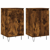 Buffets 2 pcs chêne fumé 40x35x70 cm bois d'ingénierie