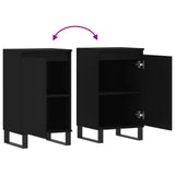 Buffets 2 pcs noir 40x35x70 cm bois d’ingénierie